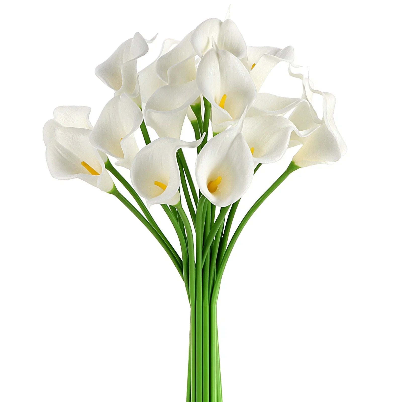 20 Artificial Calla Lily Flowers Real Touch Latex Arrangement Bouquet