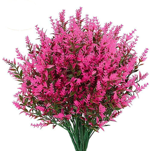 32 Bundles Artificial Flowers Fake Plants Outdoor UV Resistant Plastic Flower