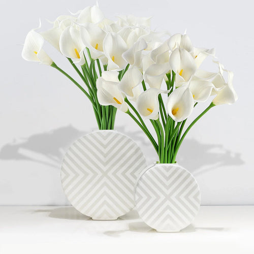 20 Artificial Calla Lily Flowers Real Touch Latex Arrangement Bouquet