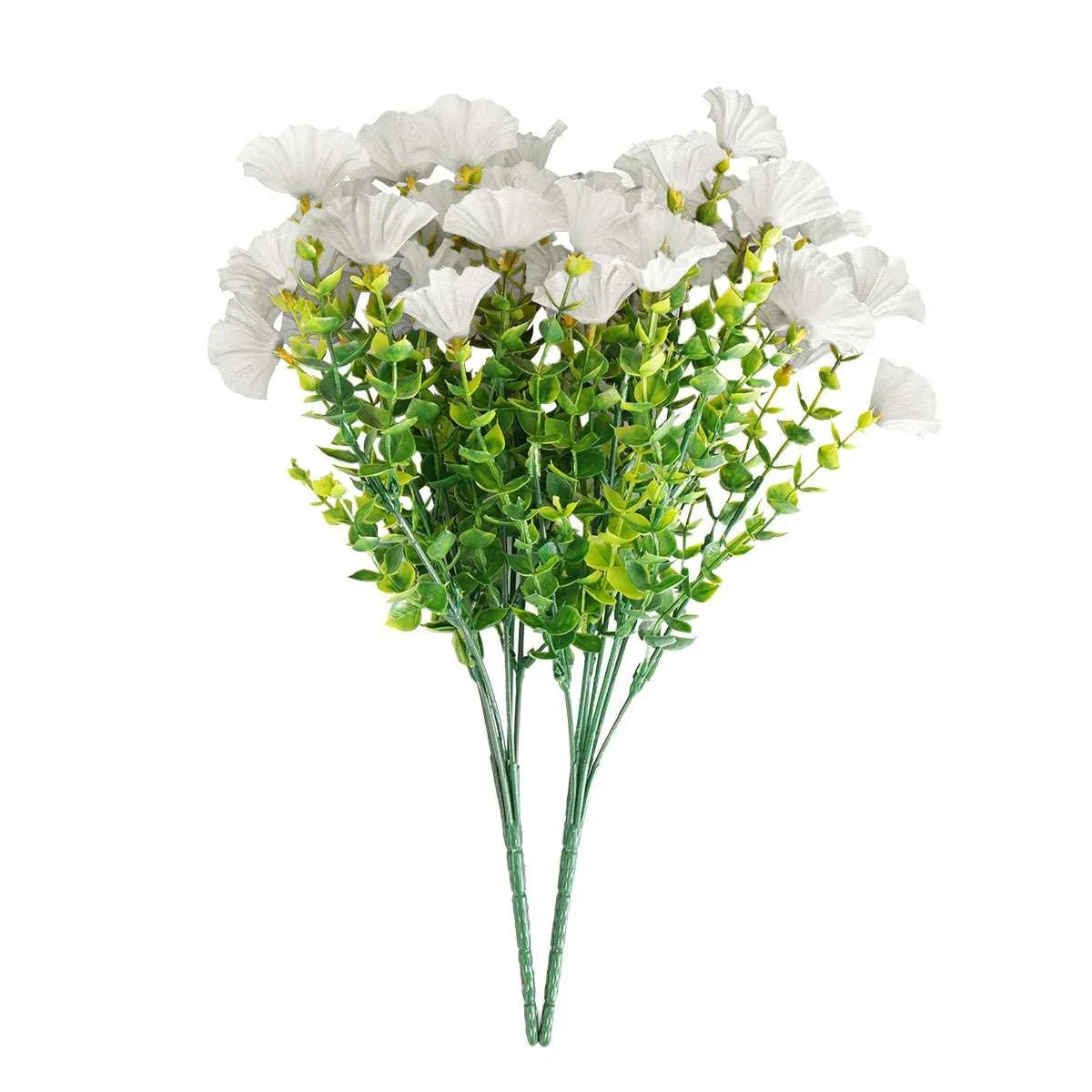 10 Bundles Artificial Flower Outdoor indoor UV Resistant Fake Flowers Plant US
